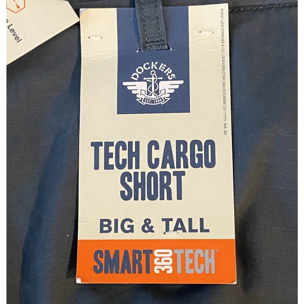 Dockers Men's Tech Cargo Shorts - Dark Blue - Picture 7 of 10
